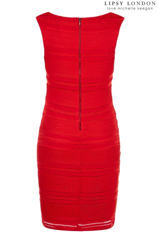 Lipsy Loves Michelle Keegan Ripple Detail Bodycon Dress